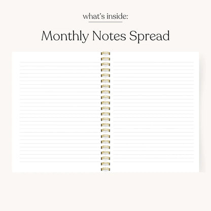 Green Gingham Undated Planner