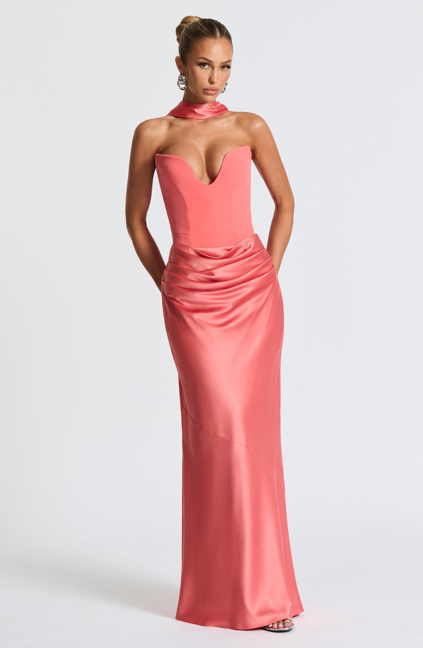 Bernadette Maxi Skirt - Coral Pink