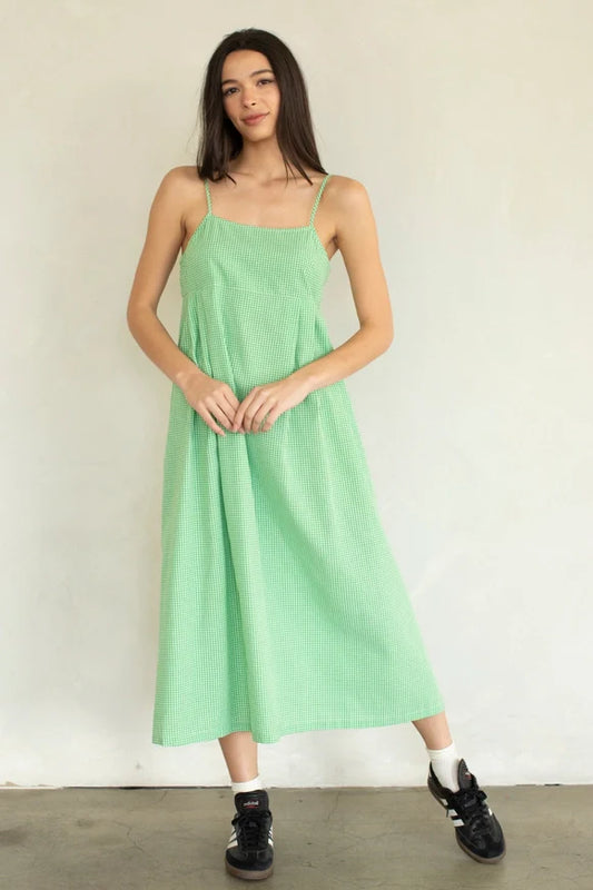 Eden Gingham Midi Dress