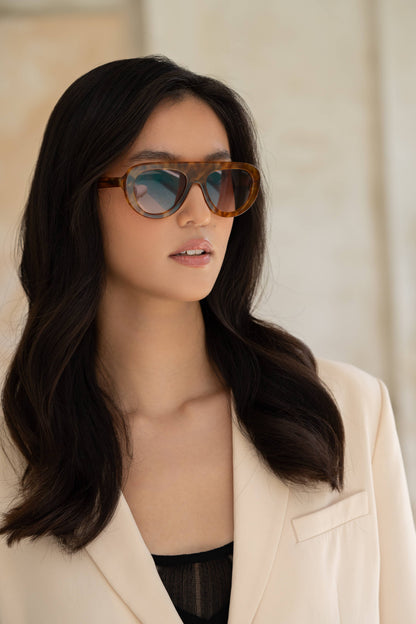 Jetsetter Acetate Womens Aviator Sunglasses
