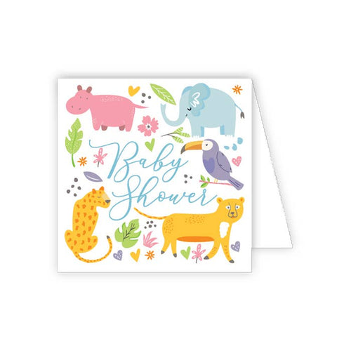 Baby Shower Whimsical Jungle Animals Enclosure Card