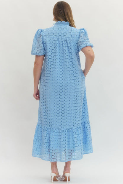 Holland Puff Sleeve Midi Dress