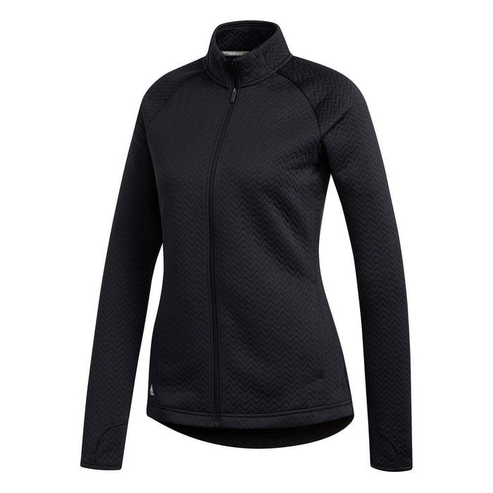 adidas Ladies Textured Full Zip Layer Polo