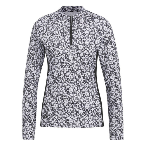 adidas Ladies Ultimate365 Printed 1/4-Zip Golf Mock Polo Shirt