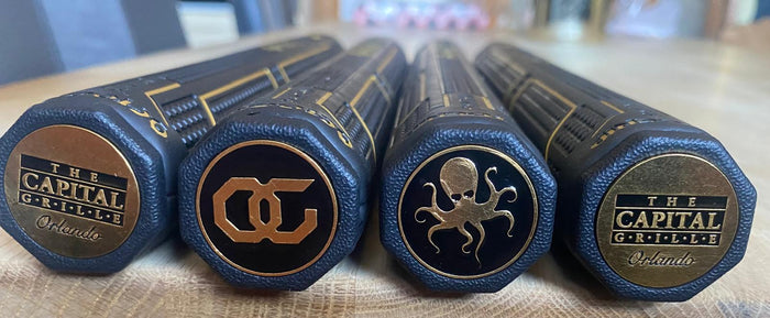 OCTAGON PUTTER GRIP Light Weight Black and Gold Skin