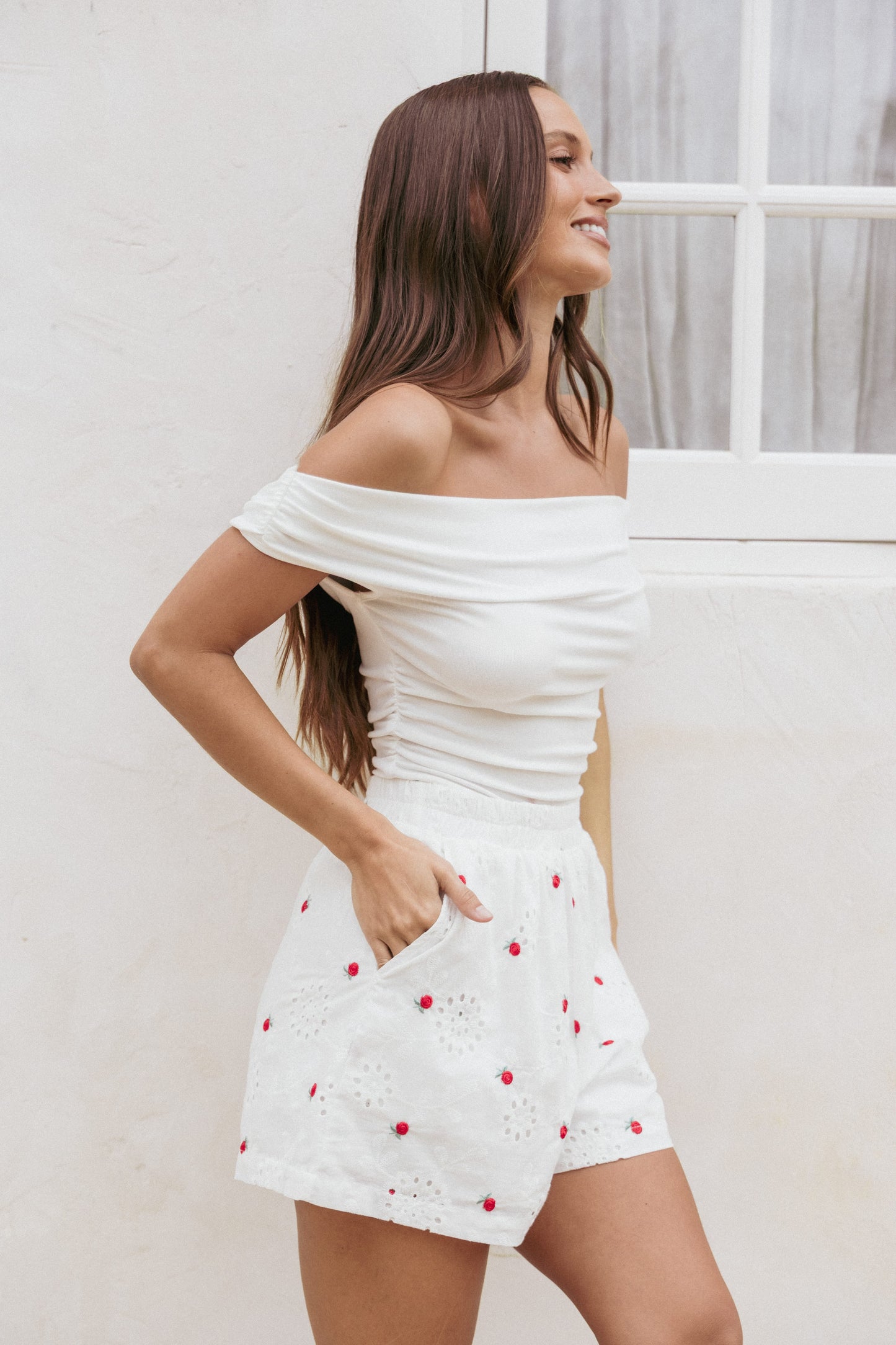 Aisha Shorts - White